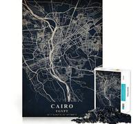 Adults 1000 Piece Jigsaw Puzzle Cairo Egypt Fine Joint Fun Mind Game Gift Cozy Game Play Xmas Leisure Gift (38x52cm)