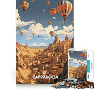 Adults 1000 Piece Jigsaw Puzzle Cappadocia Hot Air Balloons Fine Joint Fun Mind Game Gift Cozy Game Play Xmas Leisure Gift (38x52cm)