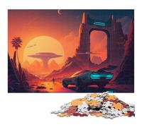 Adults 1000 Piece Jigsaw Puzzle Car at Space Difficult Hard Jigsaw Great Gifts And Toys for Teenager Age 14 Years Up 1000 PCS(38x26cm)