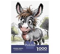 Adults 1000 Piece Jigsaw Puzzle Cartoon Donkey Drawing for Kids Puzzle for Adults Relax Games But Fun And Humorous Difficult And Challenge 70x50cm/1000pcs