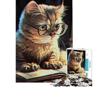 Adults 1000 Piece Jigsaw Puzzle Cat Studies Jigsaw 1000 Pieces Educational Games Secret Santa Gifts Staycation Kill Time (Size 38x52cm)