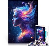 Adults 1000 Piece Jigsaw Puzzle Celestial Goddess with Cosmic Hair Spielspielzeug Geschenke für Freunde und Familie75x50cm