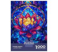 Adults 1000 Piece Jigsaw Puzzle Celestial Lotus Bloom Jigsaws for Adults Anti-Stress Toys Pattern Assembly for Is Ideal As A Gift 52x38cm/1000pcs