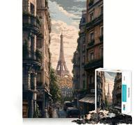 Adults 1000 Piece Jigsaw Puzzle Centre of Paris Sharp Cut Art Brain Challenge Fun Idle Time Game Birthday Game Gift (38x26cm)