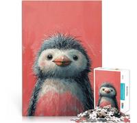 Adults 1000 Piece Jigsaw Puzzle Cheery Penguin Chick Lernspiele DIY Spielzeug mit passendem Poster und Quizblatt52x38cm