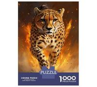 Adults 1000 Piece Jigsaw Puzzle Cheetah Blaze Jigsaw Puzzle Brain Teaser Game Wall Art Unique Gifts for Birthday And Christmas 38x26cm/1000pcs