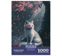 Adults 1000 Piece Jigsaw Puzzle Cherry Blossom Fox -7 Jigsaws for Adults Relaxing Games Stress Reliever Parent-child Interaction 38x26cm/1000pcs