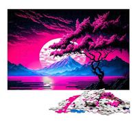Adults 1000 Piece Jigsaw Puzzle Cherry Blossom Japan Jigsaw Family Fun Puzzle Fun at Home Activities Birthday PresentTravel Gifts 1000 PCS(38x26cm)