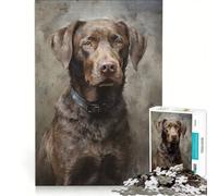 Adults 1000 Piece Jigsaw Puzzle Chesapeake Bay Retriever, Educational Games, Fun at Home Activities, Wishlist with Santa Claus 50x75cm
