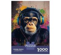 Adults 1000 Piece Jigsaw Puzzle Chimp Vibes -1 Jigsaw Puzzle Brain Teaser Game Wall Art Unique Gifts for Birthday And Christmas 38x26cm/1000pcs