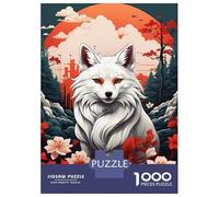 Adults 1000 Piece Jigsaw Puzzle Chinese Kitsune Art Jigsaws for Adults Anti-Stress Toys Pattern Assembly for Is Ideal As A Gift 52x38cm/1000pcs