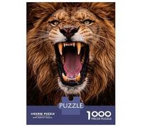 Adults 1000 Piece Jigsaw Puzzle Close-up of A Roaring Lion Puzzle for Adults Relax Games But Fun And Humorous Difficult And Challenge 70x50cm/1000pcs