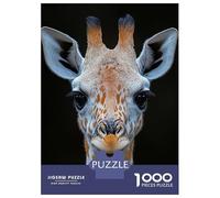 Adults 1000 Piece Jigsaw Puzzle Close-up Portrait of A Young Giraffe Jigsaw for Adults Brain Teaser Game Staycation Kill Time Parent-child Interaction 70x50cm/1000pcs