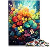 Adults 1000 Piece Jigsaw Puzzle clover Family Fun Puzzle 26x38cm Brain intelligence challenge addictive toys for 14 year olds