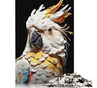 Adults 1000 Piece Jigsaw Puzzle Cockatoo Bird Animals Wooden Puzzles Brain Teaser Puzzles For Adults 1000pcs (75x50cm)