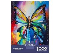 Adults 1000 Piece Jigsaw Puzzle Colorful Butterfly Jigsaws for Adults Anti-Stress Toys Pattern Assembly for Is Ideal As A Gift 52x38cm/1000pcs
