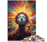 Adults 1000 Piece Jigsaw Puzzle Colorful fantasy art Pattern assembly 26x38cm Stress Reliever Staycation Kill time for 14 year olds
