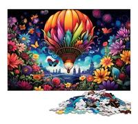 Adults 1000 Piece Jigsaw Puzzle Colorful Hot Air Balloons Flying in The Sky Toy Intellectual Game Challenging Puzzle Game And Family Play 1000 PCS(75x50cm)