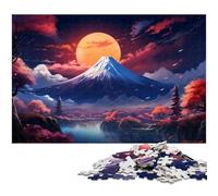 Adults 1000 Piece Jigsaw Puzzle Colorful Mount Fuji Jigsaw Family Fun Puzzle Fun at Home Activities Birthday PresentTravel Gifts 1000 PCS(38x26cm)