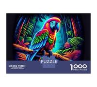 Adults 1000 Piece Jigsaw Puzzle Colorful Parrot in Amazon Rainforest Adult Jigsaw Puzzle Anti-Stress Toys Birthday Present Parent-child Interaction 38x26cm/1000pcs