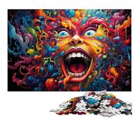 Adults 1000 Piece Jigsaw Puzzle Colorful Psychedelic Miracles Happen Difficult Hard Jigsaw Great Gifts And Toys for Teenager Age 14 Years Up 1000pcs(75x50cm)