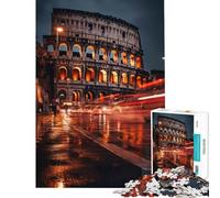Adults 1000 Piece Jigsaw Puzzle Colosseum Rome Italy Help The Brain Exercise Stress Reliever Educational Game for 14+ Puzzle Game Offered (38x52cm)