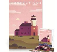 Adults 1000 Piece Jigsaw Puzzle Connecticut Premium Cut Fun Problem Solve Fun Chill Game Play Birthday Game Gift (50x75cm)