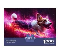 Adults 1000 Piece Jigsaw Puzzle Corgi in Space Nebula Jigsaws for Adults Brain Teaser Game Difficult Hard Unique Gifts for Birthday And Christmas 70x50cm/1000pcs