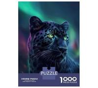 Adults 1000 Piece Jigsaw Puzzle Cosmic Black Leopard Jigsaw Puzzle Brain Teaser Game Presents for Women Difficult And Challenge 70x50cm/1000pcs