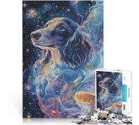 Adults 1000 Piece Jigsaw Puzzle Cosmic Dreaming Dachshund Doxie Stressabbau eignet sich ideal als Geschenk für die ganze Familie75x50cm