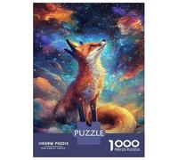 Adults 1000 Piece Jigsaw Puzzle Cosmic Fox Gazing-1 Jigsaw for Adults Brain Teaser Game Staycation Kill Time Parent-child Interaction 70x50cm/1000pcs