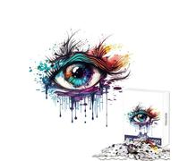 Adults 1000 Piece Jigsaw Puzzle Crying Eye Jigsaw Puzzles for Adults Birthday Present Educational Challenge Family Fun & Game Night (50x75cm)