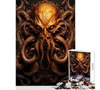 Adults 1000 Piece Jigsaw Puzzle Cthulhu D Deko Art Toy Wall Decor Great Gifts And Toys Relax Games with Fully Interlocking Randomly Shaped Pieces Size 50x75cm