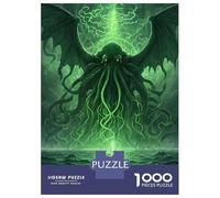 Adults 1000 Piece Jigsaw Puzzle Cthulhu Rising with Ship Puzzles for Adults Fun Games Perfect Decoration Parent-child Interaction 52x38cm/1000pcs