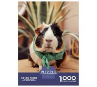 Adults 1000 Piece Jigsaw Puzzle Cute Guinea Pig in Scarf Jigsaws for Adults Brain Teaser Game Difficult Hard Unique Gifts for Birthday And Christmas 38x26cm/1000pcs