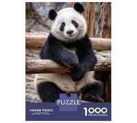 Adults 1000 Piece Jigsaw Puzzle Cute Panda Portrait on Wooden Structure Jigsaw Puzzle Brain Teaser Game Presents for Women Difficult And Challenge 52x38cm/1000pcs