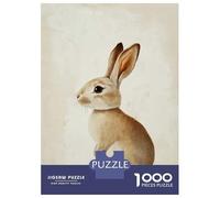 Adults 1000 Piece Jigsaw Puzzle Cute Rabbit Bunny Nursery Jigsaws for Adults Brain Teaser Game But Fun And Humorous Difficult And Challenge 52x38cm/1000pcs