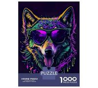 Adults 1000 Piece Jigsaw Puzzle Cute Whimsical Wolf Jigsaws for Adults Anti-Stress Toys Pattern Assembly for Is Ideal As A Gift 70x50cm/1000pcs
