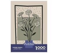 Adults 1000 Piece Jigsaw Puzzle Daisy Flower Bouquet Mid Century Jigsaws for Adults Relaxing Games Stress Reliever Parent-child Interaction 52x38cm/1000pcs