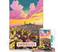 Adults 1000 Piece Jigsaw Puzzle Damascus Premium Cut Play Brain Teasing Play Idle Fun Time Xmas Art Display (38x26cm)