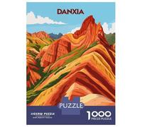 Adults 1000 Piece Jigsaw Puzzle Danxia Wonders Jigsaws for Adults Brain Teaser Game Difficult Hard Unique Gifts for Birthday And Christmas 38x26cm/1000pcs