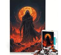 Adults 1000 Piece Jigsaw Puzzle Dark Figure in Hell, DIY Toys, Hand Speed Race, with Fully Interlocking Randomly Shaped Pieces 50x75cm