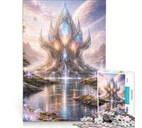 Adults 1000 Piece Jigsaw Puzzle Daytime Fantasy Space, DIY Toys, Hand Speed Race, with Fully Interlocking Randomly Shaped Pieces 50x75cm