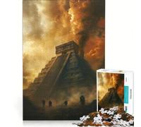 Adults 1000 Piece Jigsaw Puzzle Dead Piramids Chichen Itza, DIY Toys, Hand Speed Race, with Fully Interlocking Randomly Shaped Pieces 38x52cm