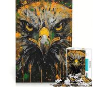 Adults 1000 Piece Jigsaw Puzzle Deadly Eagle, DIY Toys, Hand Speed Race, with Fully Interlocking Randomly Shaped Pieces 38x52cm