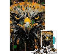 Adults 1000 Piece Jigsaw Puzzle Deadly Eagle Jigsaw Puzzles for Adults Birthday Present Educational Challenge Family Fun & Game Night (Size 50x75cm)