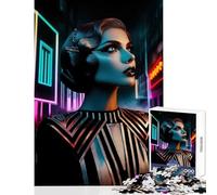 Adults 1000 Piece Jigsaw Puzzle Deco Neon Elegance Jigsaws for Adults Puzzle Difficult Hard Wishlist with Santa Claus Birthday Present,Travel Gifts, (50x75cm)
