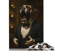 Adults 1000 Piece Jigsaw Puzzle Dog in Tuxedo Singing The Opera Puzzle Jigsaws for Adults Teenagers Teenager Man Woman Gift 1000pcs (75x50cm)