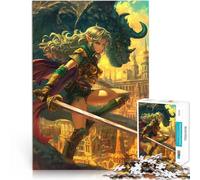 Adults 1000 Piece Jigsaw Puzzle Dragon Elf Warrior Stress Reliever Staycation Kill time Birthday Present, Gifts 50x70cm