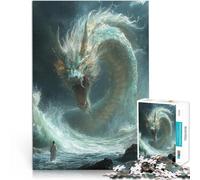 Adults 1000 Piece Jigsaw Puzzle Dragon Sea Monster Spielspielzeug als Familiengeschenk Wohnkunstdekor52x38cm